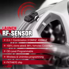 Sensor LTR-03 LAUNCH X431 (315MHz/433MHz) TPMS pressão dos Pneus