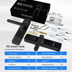 Fechadura Digital biométrico wifi/tuya (interno) Intelar X5 - loja online