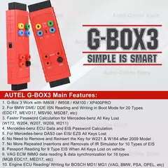 G-BOX3 Autel ferramenta de programação chave p/Mercedes-Benz BMW Toyota - comprar online