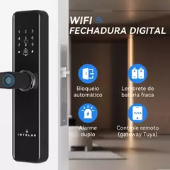Imagem do Fechadura Digital biométrico wifi/tuya (interno) Intelar X5
