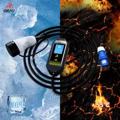 Carregador Portáti GWUYU 3,5KW 16A led 220v EV Tipo 2 Tela de Exibição na internet