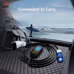 Carregador Portáti GWUYU 3,5KW 16A led 220v EV Tipo 2 Tela de Exibição - comprar online