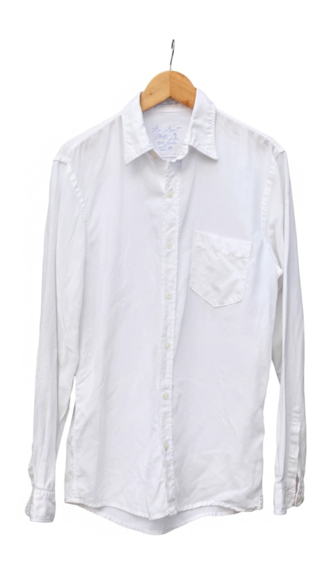 Camisa Social Linho Branco Puro Custom Fit - Vila Sport