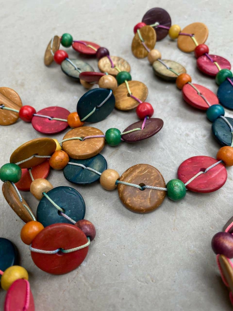 Colar Artesanal de Coquinho e Semente de Açaí