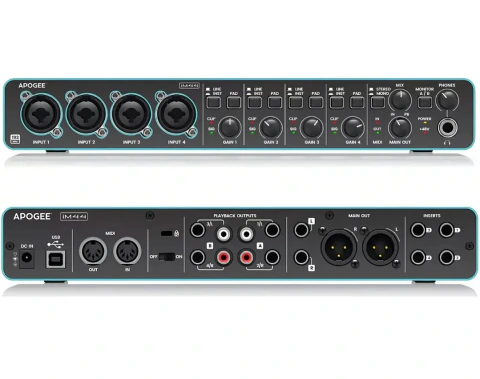 Interfaz De Audio Apogee iM44 Placa USB MIDI 24bits/192KH 4 Entradas 4 Salidas