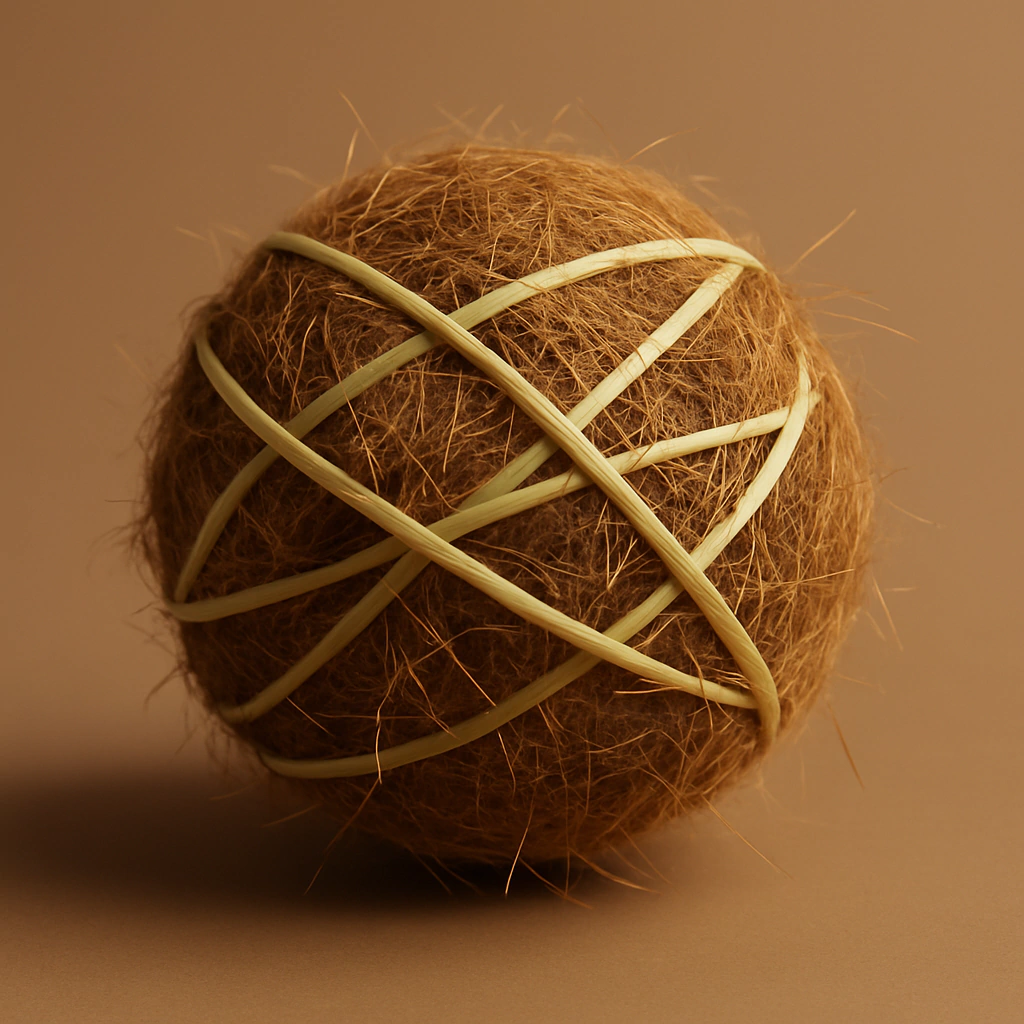 fibras de coco e bambu