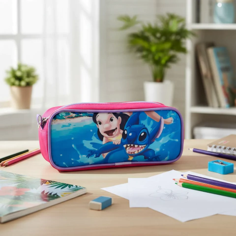 Estojo Escolar Infantil Lilo & Stitch Disney