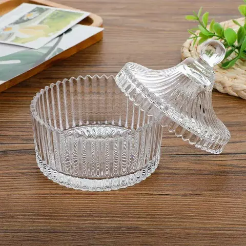 Caramelera Joyero Porta Vela De Vidrio Souvenir Set X3 Vidrio