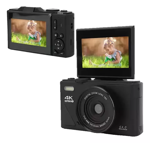 Camara De Fotos Selfies Video Portatil Digital 4k Hd 64mpx