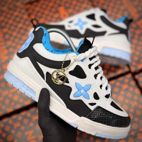 LV Skate Branco Preto Azul bb - comprar online