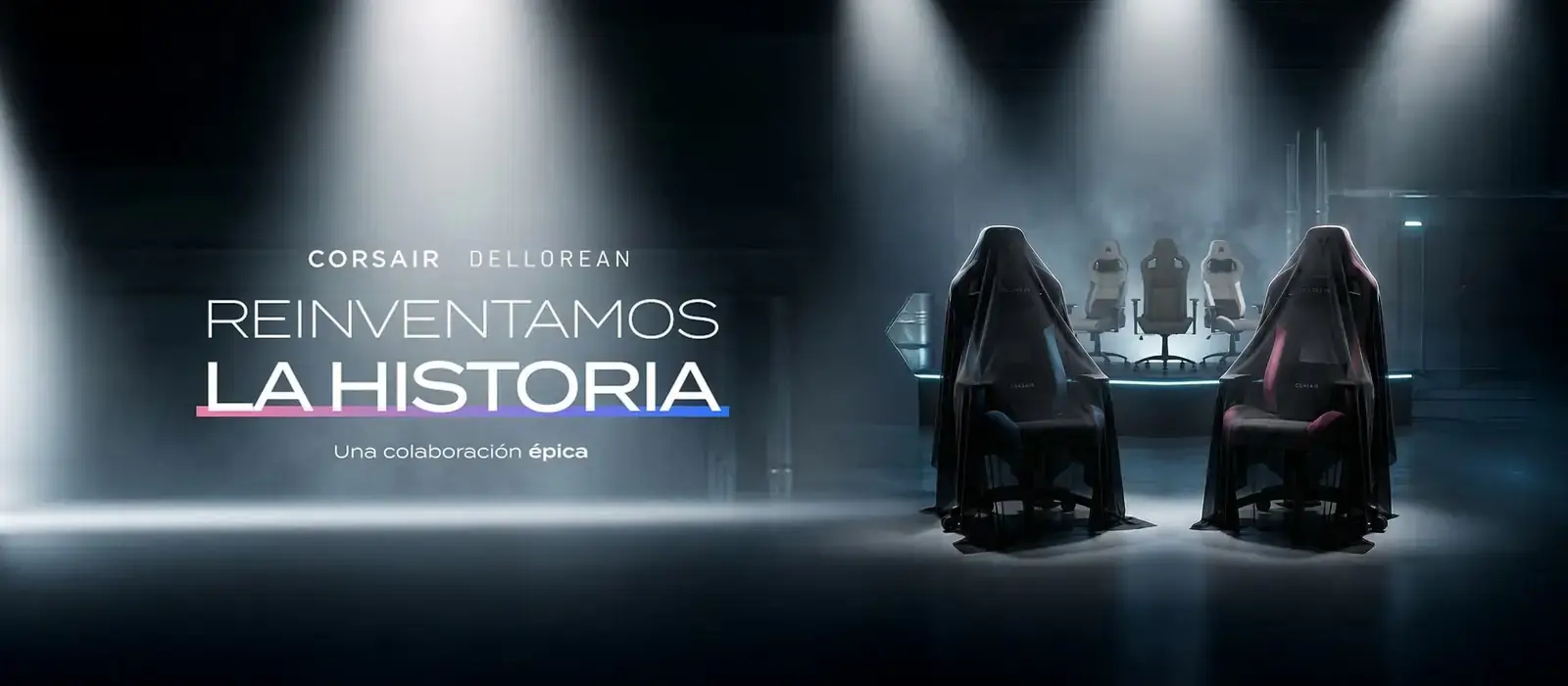 Corsair × Dellorean. Reinventamos la historia. Una colaboración épica.