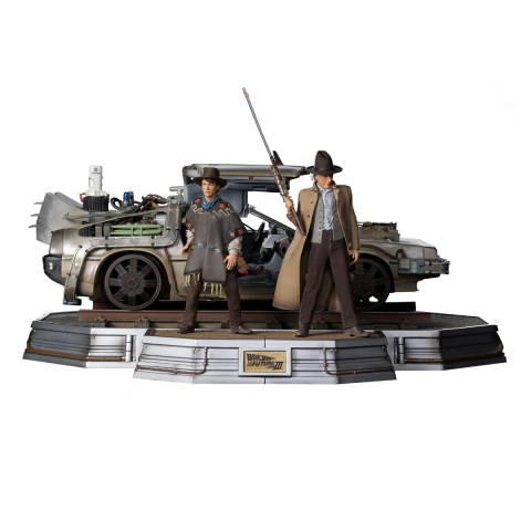 Iron Studios Estatua DeLorean Full Set Back to the Future III 1/10