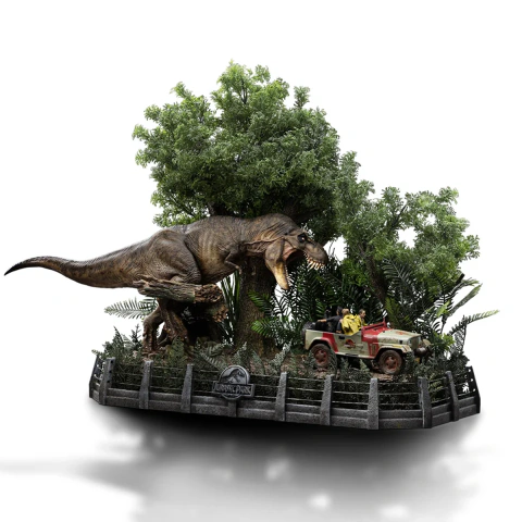 Iron Studios Estatua T-Rex Chase Jurassic Park 1/20 Demi Art Scale