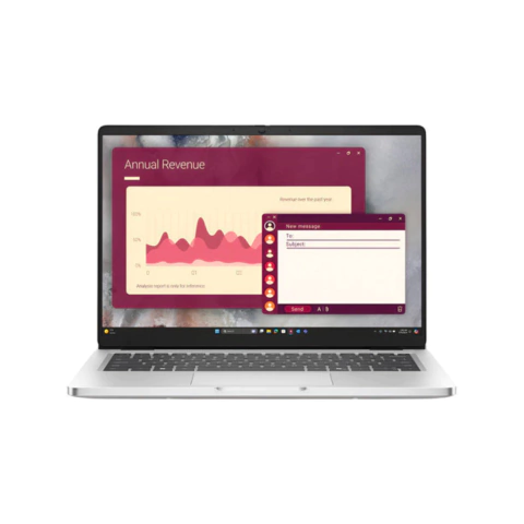 Notebook Dell Pro Silver 14 pulgadas con procesador Intel i7, 16GB de RAM y 512GB de almacenamiento, ejecutando Windows 11 Pro en español