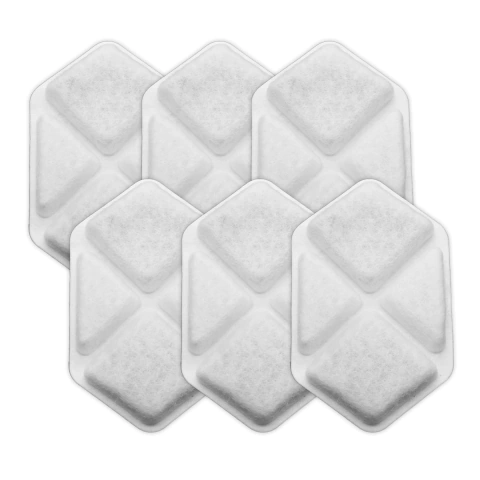 Pack de 6 filtros de repuesto para bebedero Dellorean FS4L de 4 litros