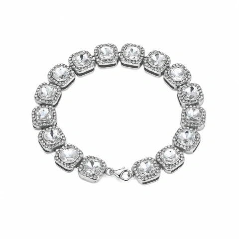 Pulsera Tennis square silver