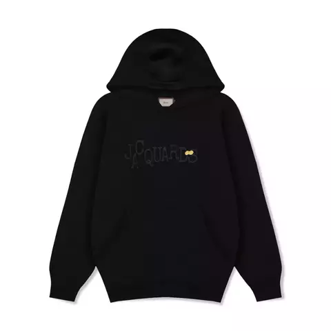 HOODIE SHREDDED BLACK JACQUARD.37 - comprar online