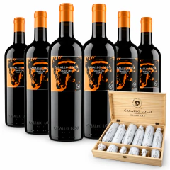 VINHO CABALLO LOCO GRAND CRU LIMARI 750 ML - KIT 06 UN NA CAIXA MADEIRA