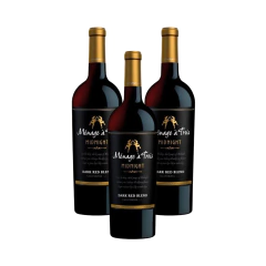 VINHO MENAGE A TROIS MIDNIGHT TINTO DARK RED BLEND 750 ML - KIT 03 UNIDADES