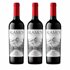 VINHO ALAMOS RED BLEND 750 ML - KIT 03 UNIDADES