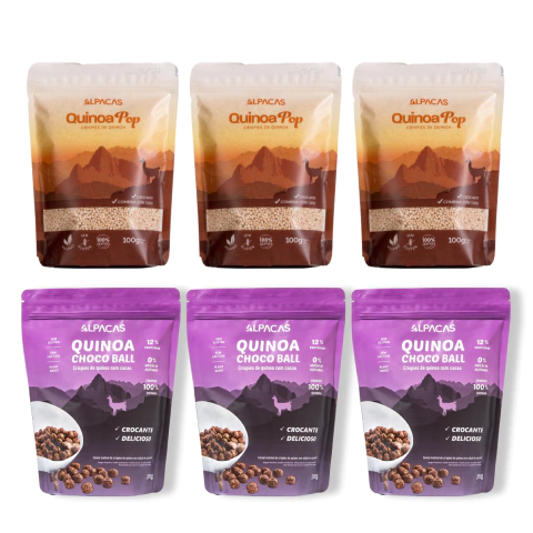 Combo: 3 Quinoa Pop + 3 Quinoa Choco Ball - comprar online