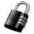 3F Cadeado 25 mm Segredo Preto