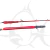 Vara Fisherman Pascal Short 5124 Cast PE 1.5-4 Jig 50-300 g Red na internet
