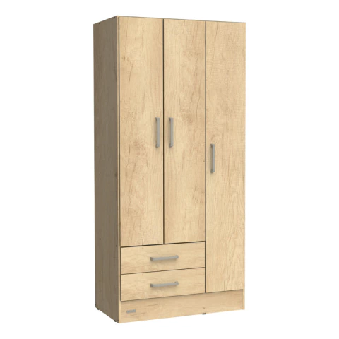 Placard Ropero Armario 3 Puertas 2 Cajones 3 Estantes Barral - comprar online