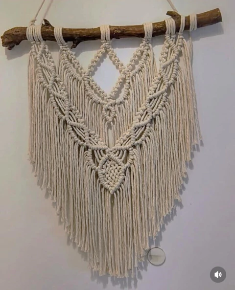 Tapiz en crudo Macramé - comprar online