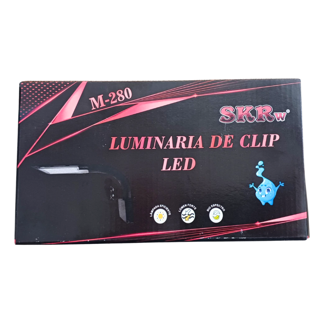 LUMINÁRIA M-280 CLIP LED 9W MULTICOLOR PRETA BIV
