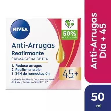 Crema facial NIVEA Antiarrugas con Aceite de Argán 45+ x 50 ml - comprar online