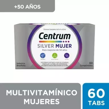 Suplemento Vitaminico Centrum Silver Mujer x60com - comprar online