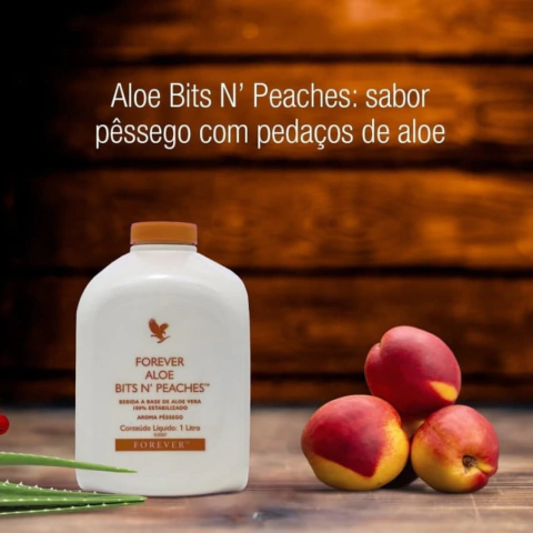 Suco Aloe Vera Gel Bits Pêssego Forever - comprar online