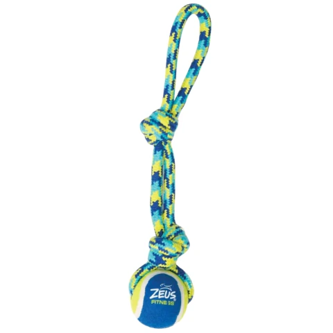 K9 FITNESS PELOTA CON SOGA TRENZADA - 43.2 CM