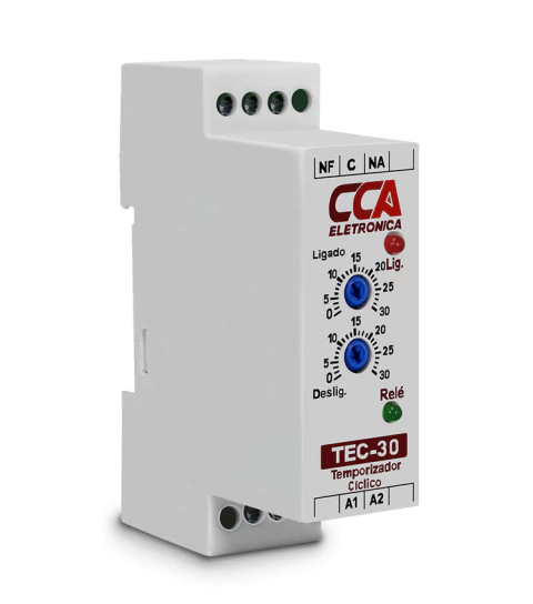 Temporizador Analógico Cíclico TEC-30MM-220V - Ajuste ON 0~30Min - Ajuste OFF 0~30Min - 220Vca