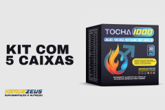 Kit com 5 caixas do suplemento Tocha1000 para aumento natural de testosterona e desempenho masculino