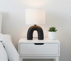 Lámpara de Mesa Cerámica Neo Negro N°51 - Cinderella Decoración | Tienda de Deco Online