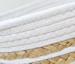 Canasto de Fibras Orgánicas Nº27 SETx3 NATURAL/BLANCO - comprar online