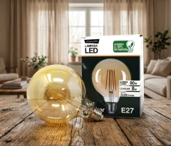 Lamparita Foco LED 8w E27 Ámbar N°44 - tienda online