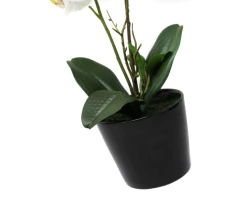 Orquídea Artificial Blanca con Maceta N°56 - Cinderella Decoración | Tienda de Deco Online