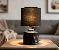 Lámpara de Mesa Cerámica Neo Negro N°64