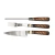 Set Asador Artesanal Torneado Cuchillo Tenedor Chaira Hoja 16cm en internet