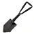 Pala Plegable Waterdog SPF 5815BK Negra 60 Cm Con Funda