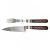 Set Asador Artesanal Torneado Cuchillo Tenedor Hoja 16cm