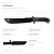 Imagen de Machete Trento Tundra 16 Acero Inox Sierra Funda