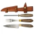 Set Asador Artesanal Cuchillo Tenedor Chaira Hoja 12cm