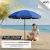 Sombrilla Rofft Playa 2.4mts Black Coating Aqua - tienda online
