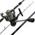 Combo Frontal spinning Profesional Caña 2 tramos Reel Nylon Señuelo - comprar online