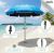 Sombrilla Rofft Playa 2.4mts Black Coating Aqua - Xplora La Triestina