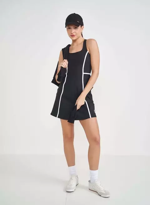 Vestido Slim Trançado Nas Costas